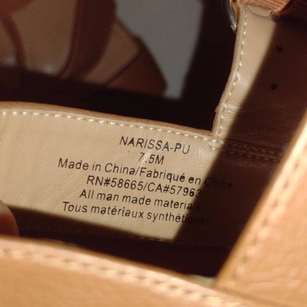 14th & Union Narissa Slingback Wedge Sandal Cognac Brown Women’s Shoes  size 7.5